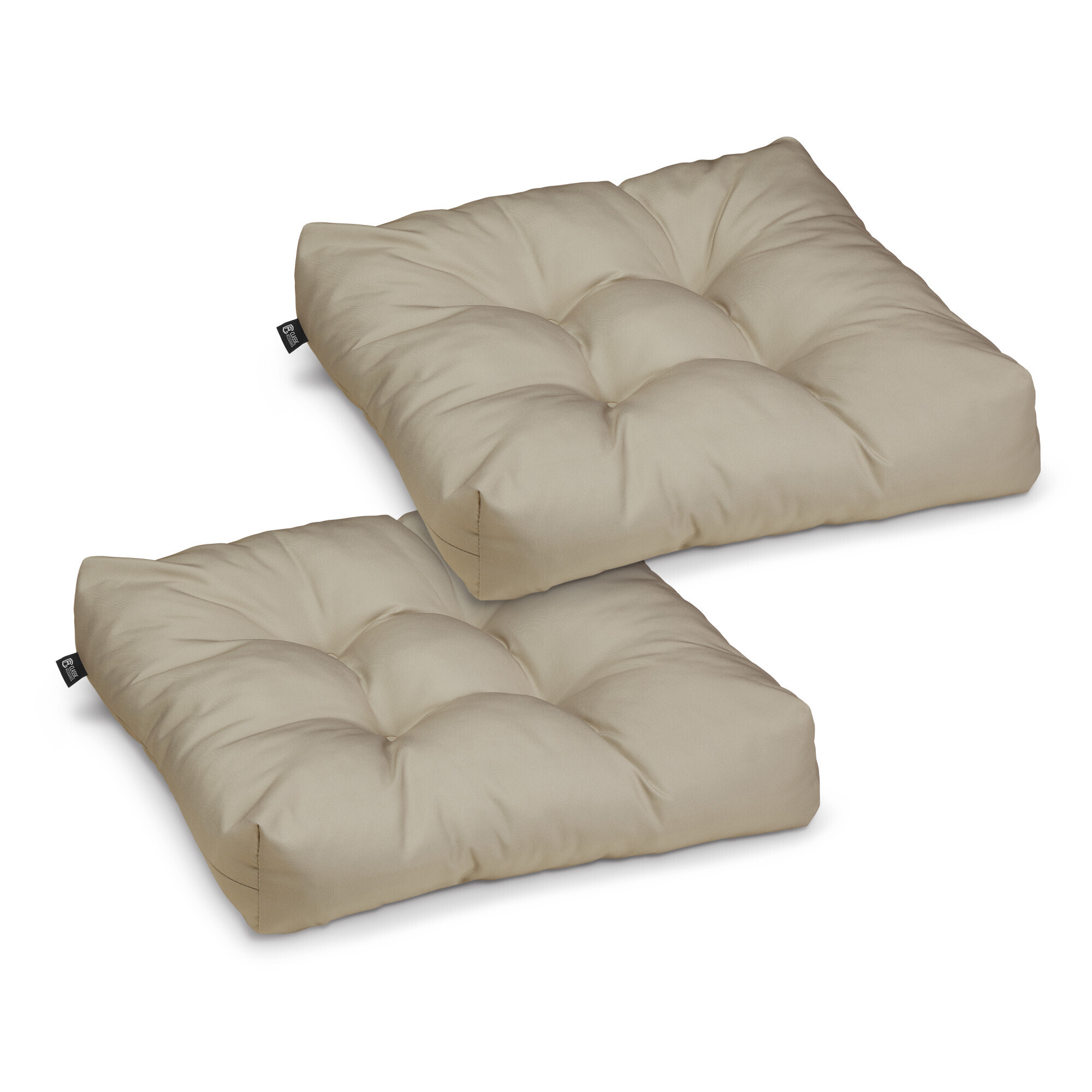 Classic Accessories Patio Seat Cushion — 19in. Width, 2 Pack, Khaki, Model# 62-115-016202-2PK